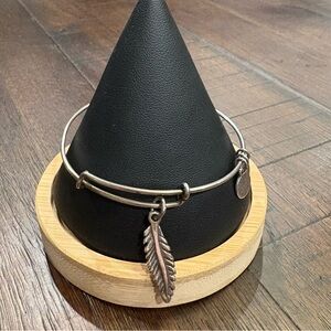 Alex and Ani Feather Charm Expandable Bracelet
